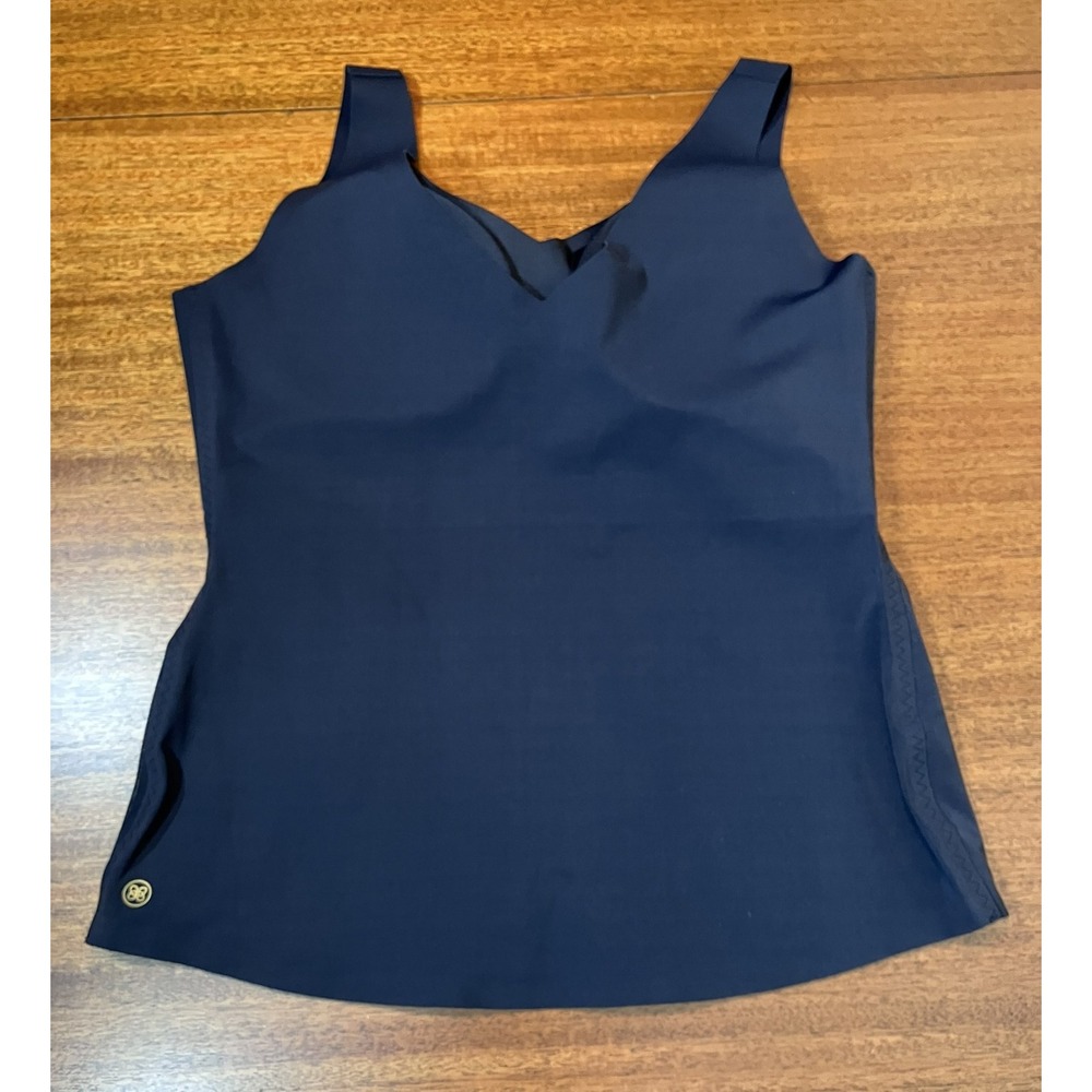 Honeylove LiftWear Cami Black XL Shapewear Tank Top Built In Bra V Neck Compress